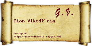 Gion Viktória névjegykártya